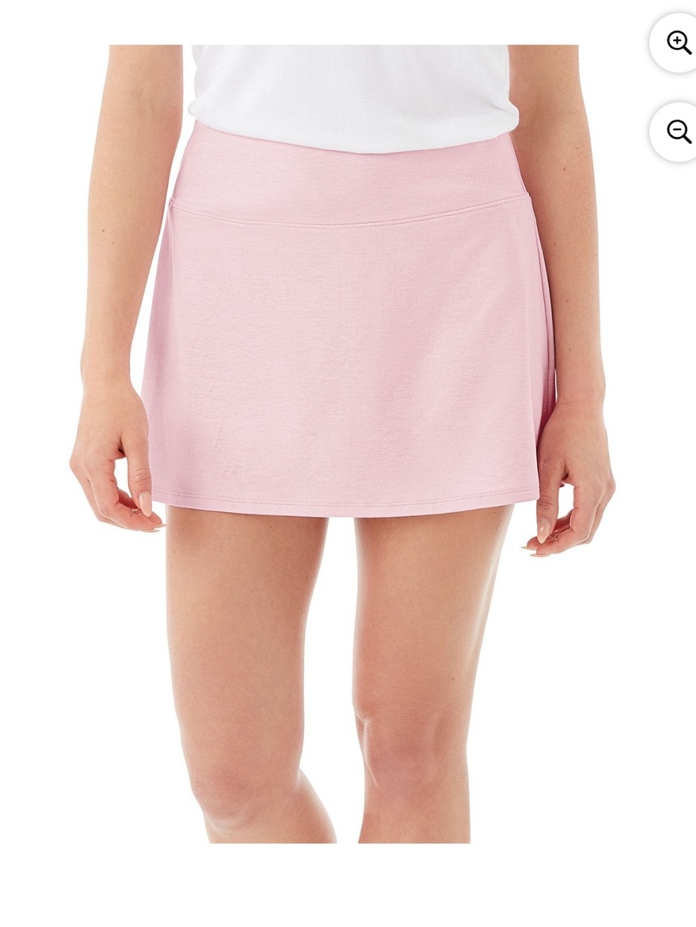 Light Pink Women's Mini Skirt with Smooth Waistband